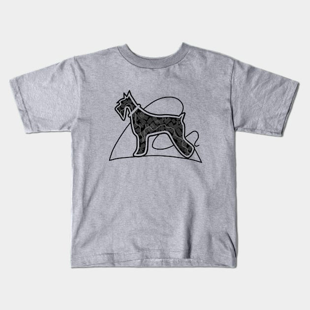 Schnauzer Dog Kids T-Shirt by DesignTree